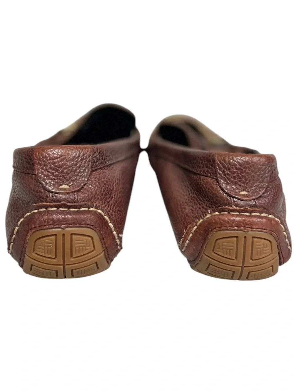 Cole Haan Somerset Link Bit Loafers Men’s 11.5M Brown Pebbled Leather Mocs